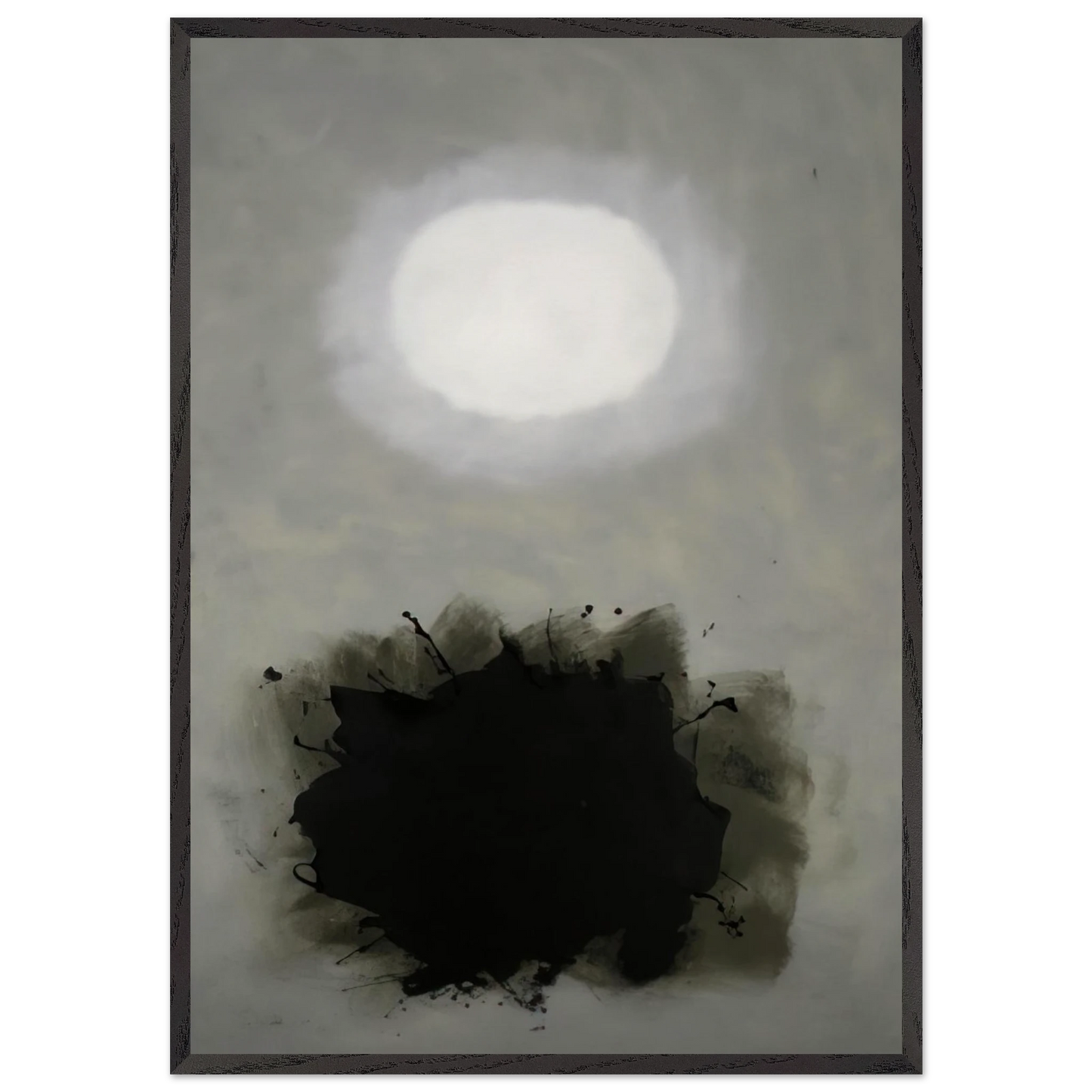 Mist - 1961 - Adolph Gottlieb 70x100 cm / 28x40 inches Framed Art Print – Black Wooden Frame