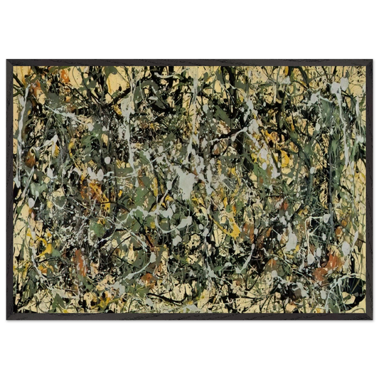 NUMBER 8 1949 - Jackson Pollock 70x100 cm / 28x40 inches Framed Art Print – Black Wooden Frame