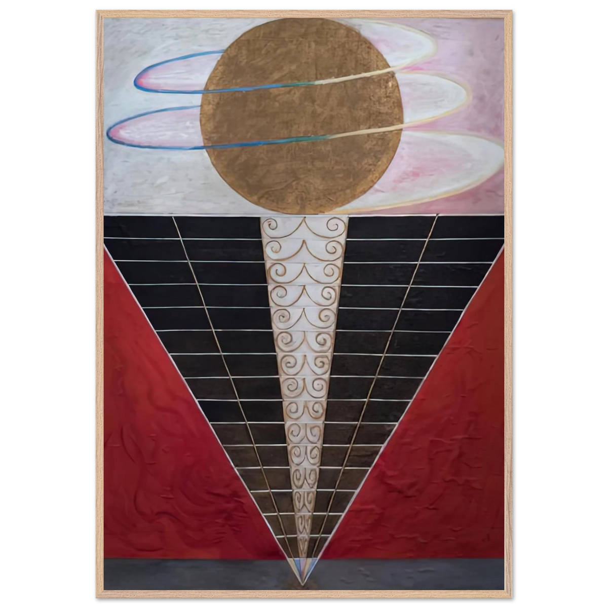Hilma af Klint - ALTARPIECE NO 2 1915 Wall art - 50x70 cm / 20x28 inches - Premium Wooden Framed Poster With Fine Art Paper-canvas - White frame
