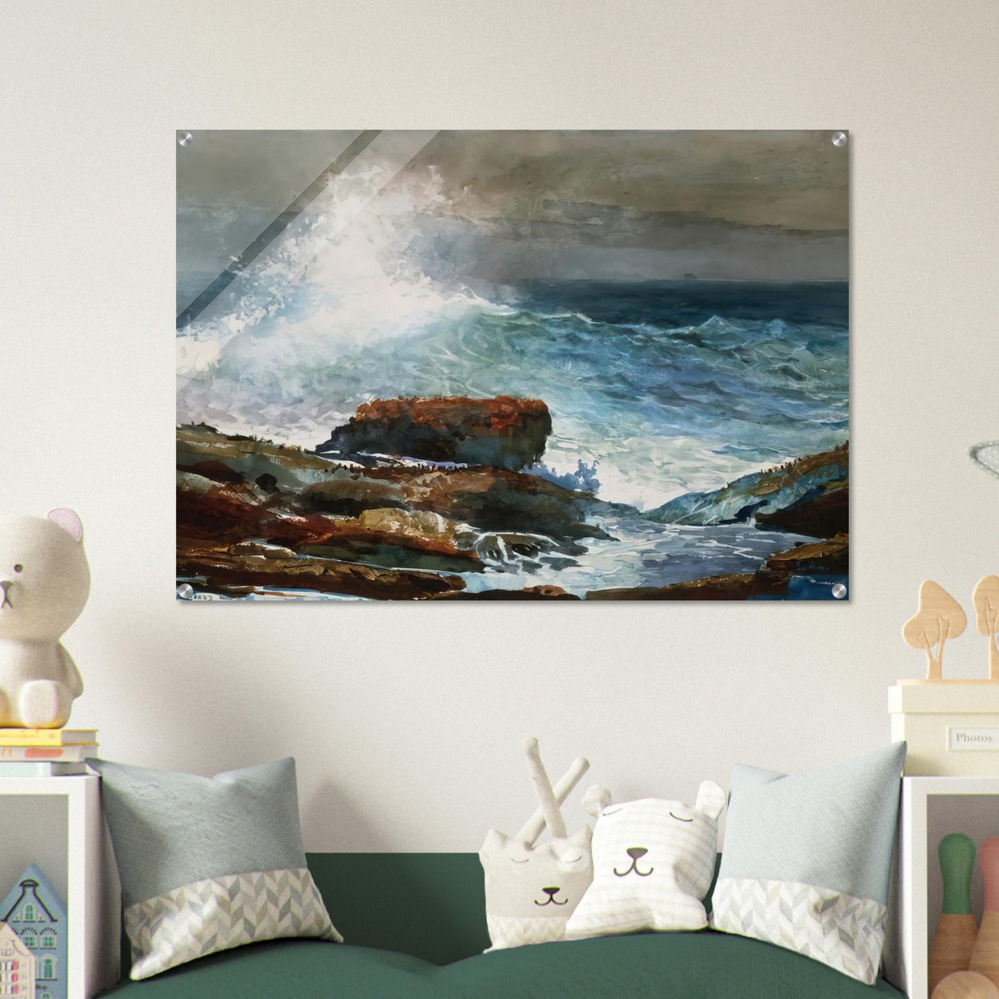 INCOMING TIDE SCARBORO MAINE - Winslow Homer Acrylic Print - 70x100 cm / 28x40″ inches