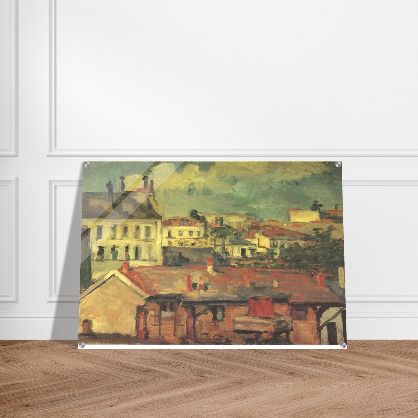 The roofs - Paul Cézanne Acrylic Print - 70x100 cm / 28x40″ inches