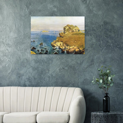 THE POINTE DE PER KIRIDEC AT ROSCOFF - Theo van Rysselberghe Brushed Aluminum Print - 70x100 cm / 28x40 inches | Theo van Rysselberghe Aluminum Print | Theo van Rysselberghe Prints