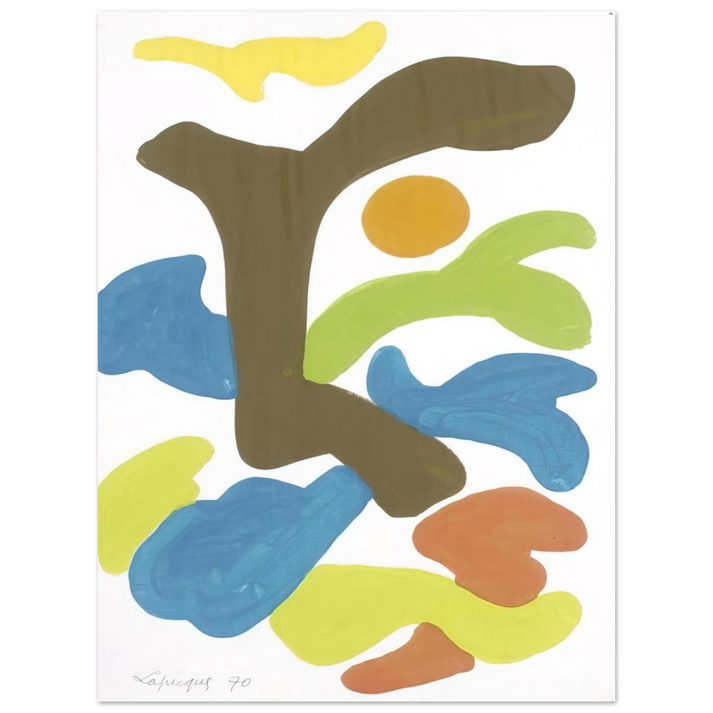 Charles Lapicque - Le premier jour - 1970  75x100 cm / 30x40inches Fine Art Poster