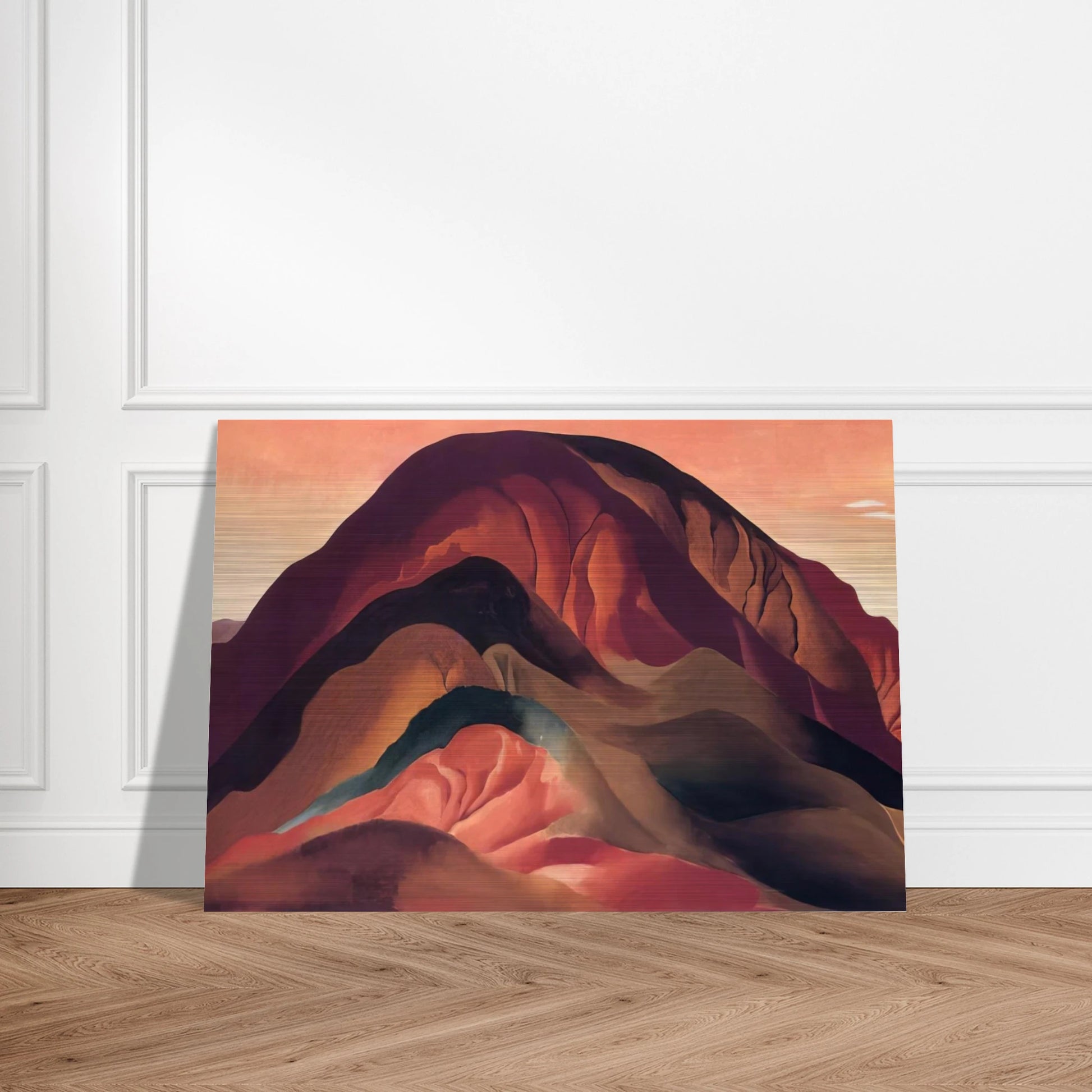 Rust Red Hills - Georgia O'Keeffe Brushed Aluminum Print - 70x100 cm / 28x40 inches | Georgia O'Keeffe Aluminum Print | Georgia O'Keeffe Prints