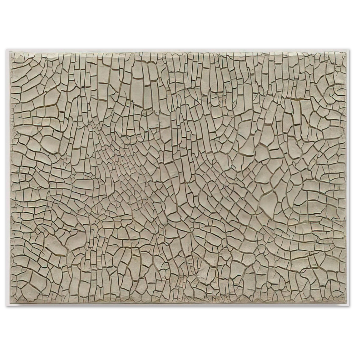 Alberto Burri - Cretto Grande Bianco - 1982  75x100 cm / 30x40inches Fine Art Poster