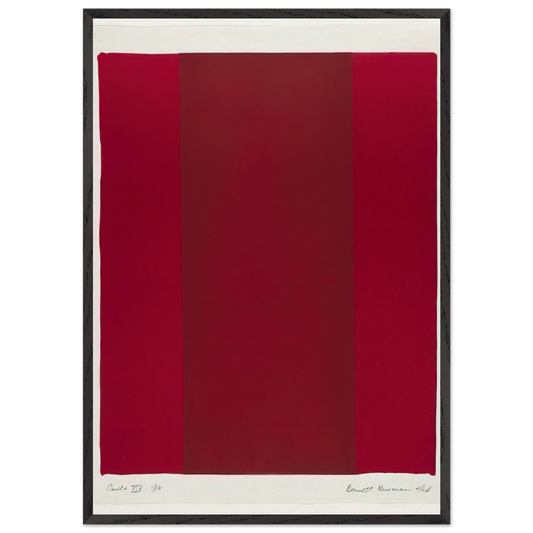 Canto XIV - Barnett Newman 70x100 cm / 28x40 inches Framed Art Print – Black Wooden Frame