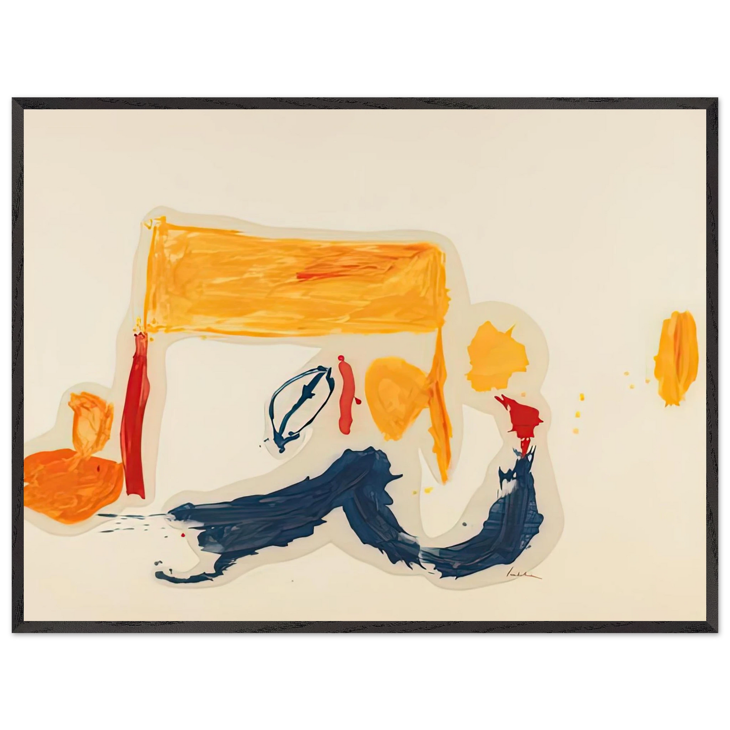 Helen Frankenthaler - Yellow Games, 1962- Wall Art - 30x40 cm / 12x16 inches - Fine Art Poster-canvas - -