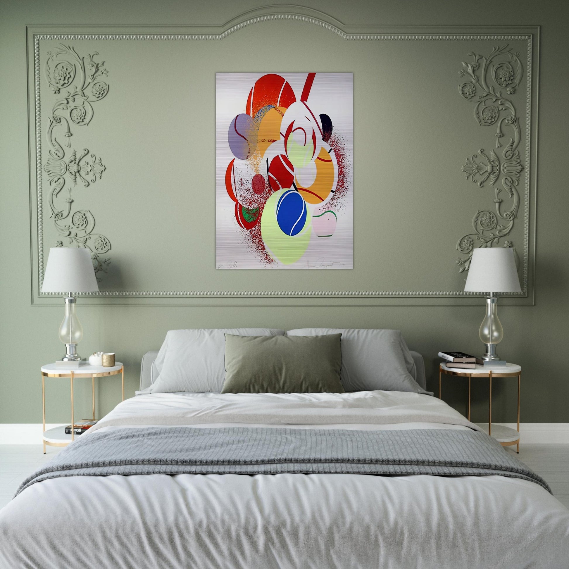 Balls - James Rosenquist Brushed Aluminum Print - 70x100 cm / 28x40 inches | James Rosenquist Aluminum Print | James Rosenquist Prints