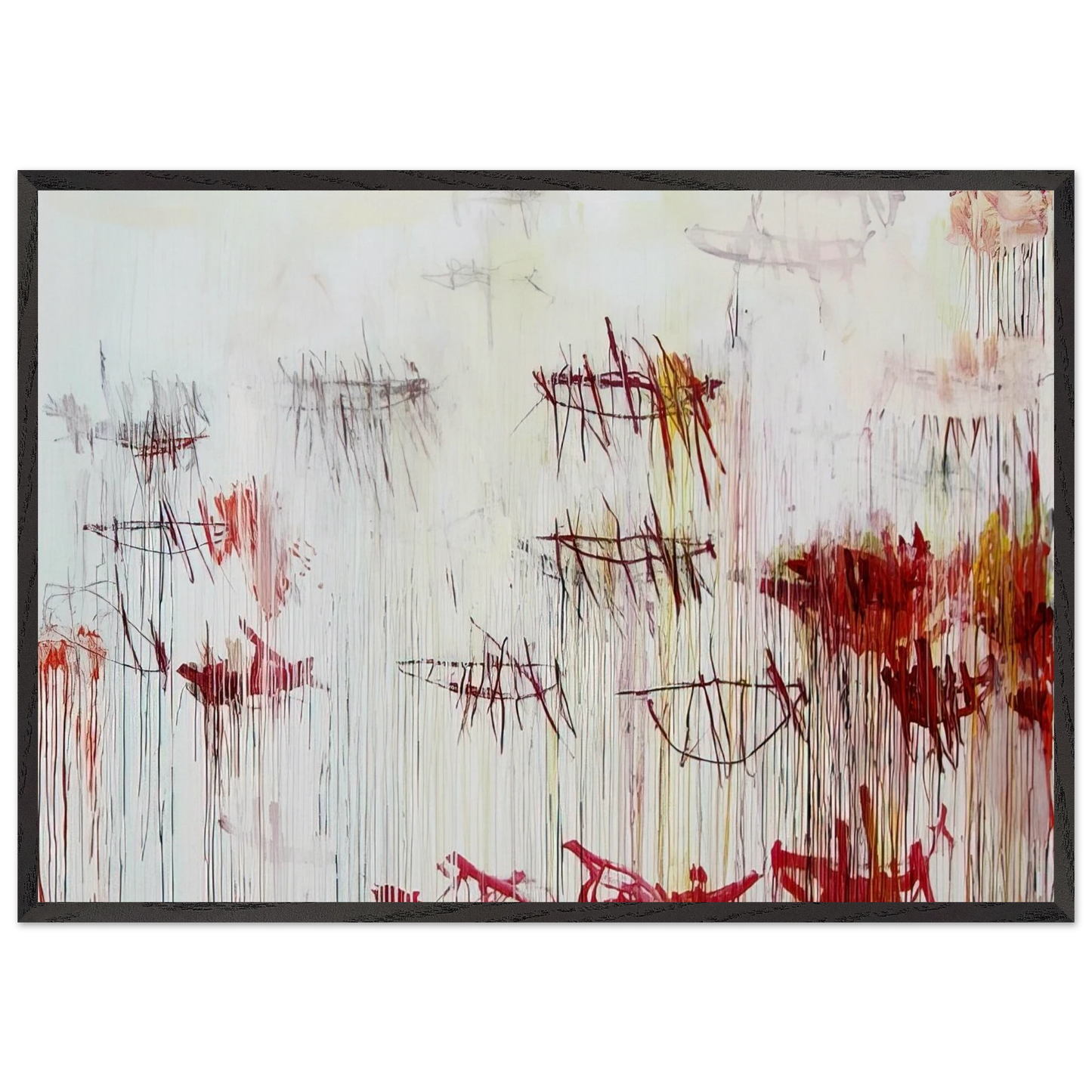 Lepanto Part IX - Cy Twombly 70x100 cm / 28x40 inches Framed Art Print – Black Wooden Frame