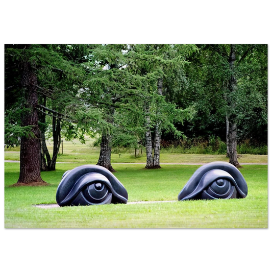 EYE BENCHES II 1997 - Louise Bourgeois Brushed Aluminum Print - 70x100 cm / 28x40 inches | Louise Bourgeois Aluminum Print | Louise Bourgeois Prints