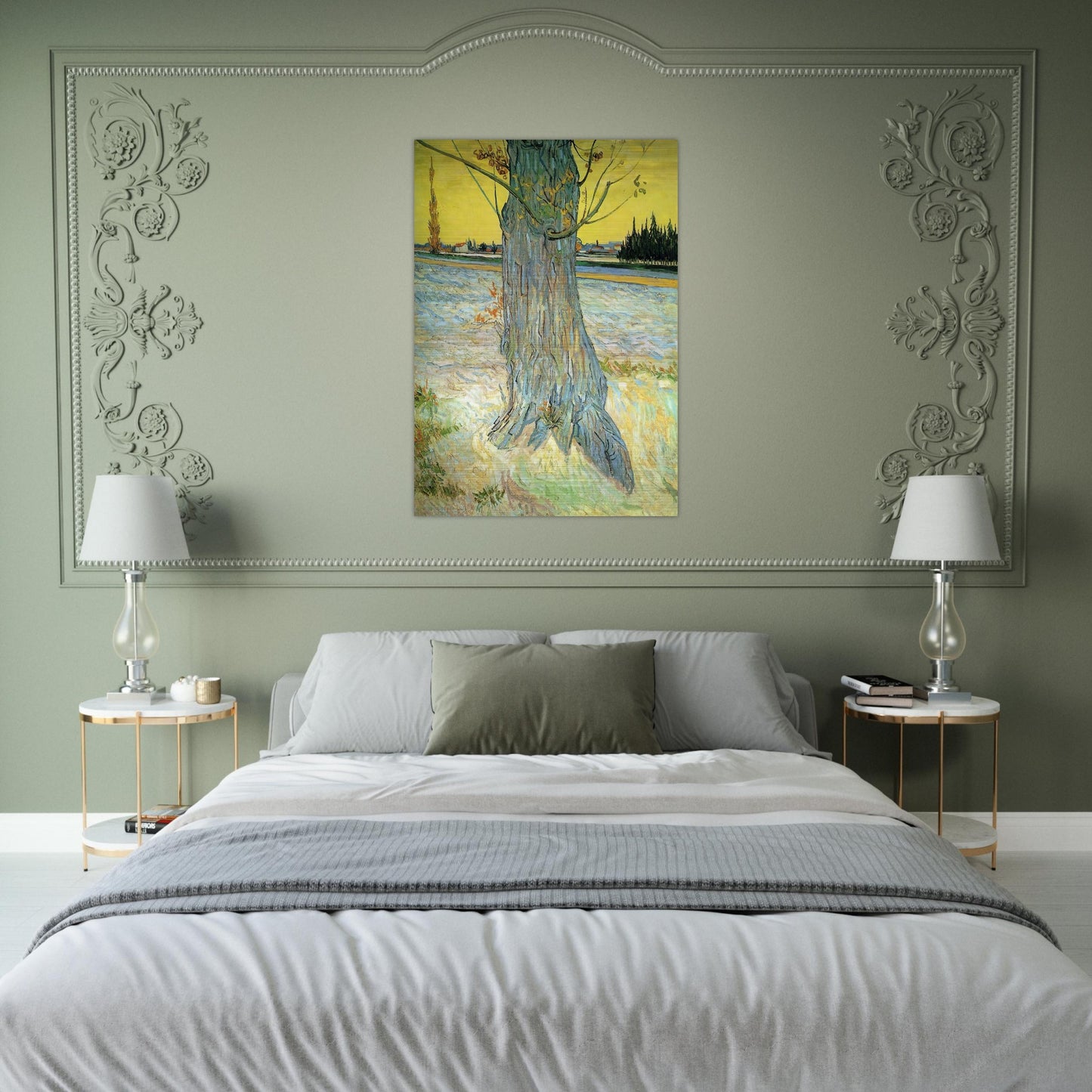 Trunk of an Old Yew Tree - Vincent van Gogh Brushed Aluminum Print - 70x100 cm / 28x40 inches | Vincent van Gogh Aluminum Print | Vincent van Gogh Prints