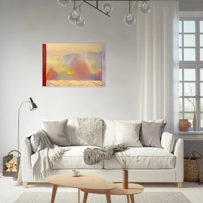 Sun In The East - 1988 - Ronnie Landfield Brushed Aluminum Print - 70x100 cm / 28x40 inches | Ronnie Landfield Aluminum Print | Ronnie Landfield Prints