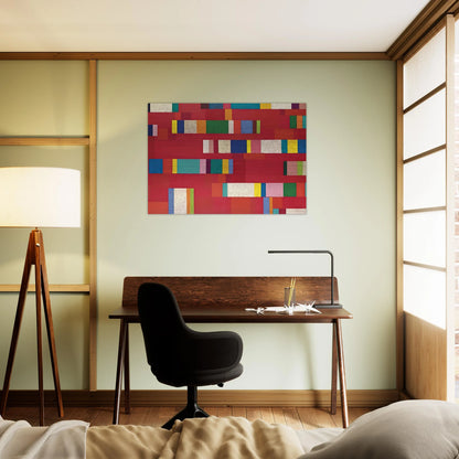 Rosso Perugino - 1979 - Piero Dorazio Brushed Aluminum Print - 70x100 cm / 28x40 inches | Piero Dorazio Aluminum Print | Piero Dorazio Prints