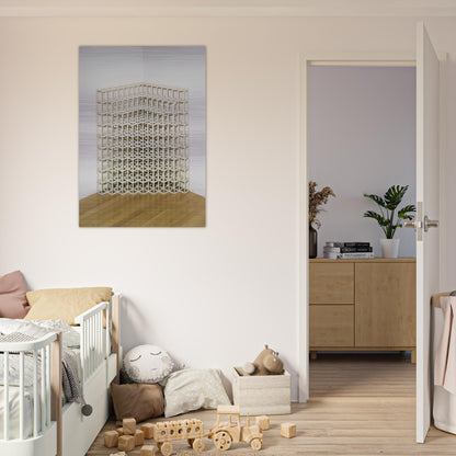 Corner Piece No. 2 - Sol LeWitt Brushed Aluminum Print - 70x100 cm / 28x40 inches | Sol LeWitt Aluminum Print | Sol LeWitt Prints