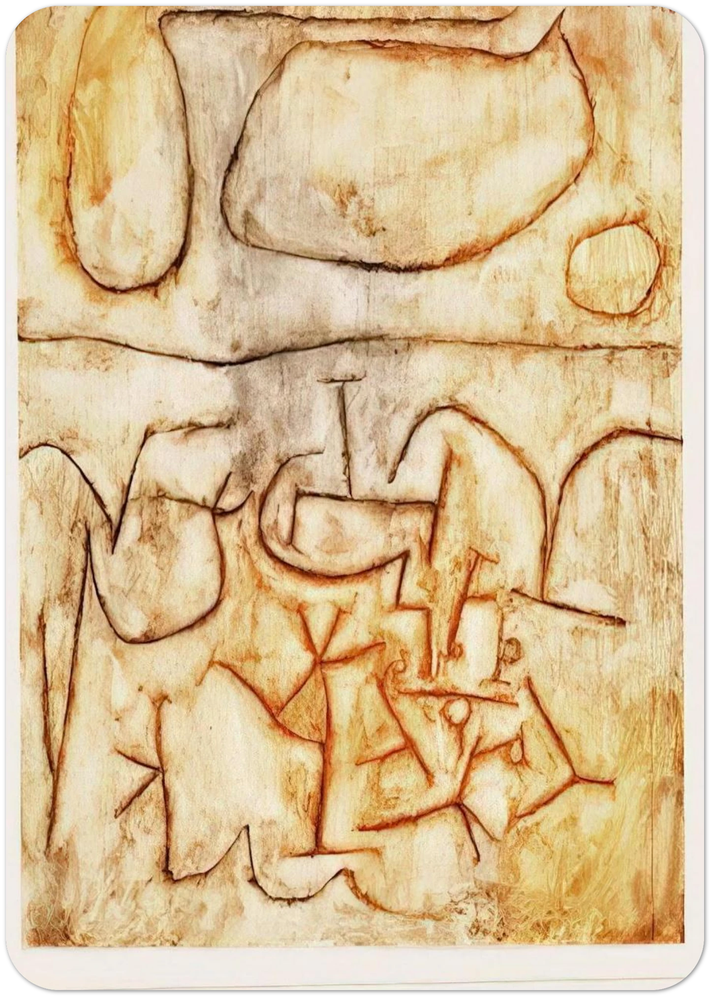 HISTORIC GROUND 1939 By Paul Klee Pack of 10 Post Cards | Paul Klee Post Cards | A6 (10.5 x 14.8 cm) - 4.1 x 5.8 inches