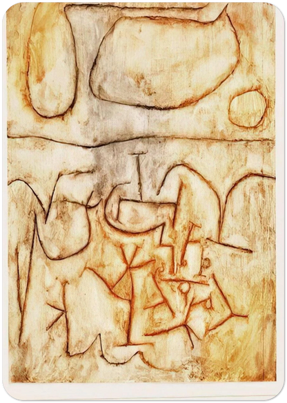 HISTORIC GROUND 1939 By Paul Klee Pack of 10 Post Cards | Paul Klee Post Cards | A6 (10.5 x 14.8 cm) - 4.1 x 5.8 inches