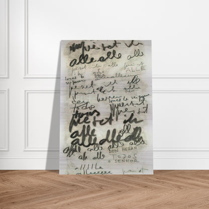 Untitled Alle - 1965 - Mira Schendel Brushed Aluminum Print - 70x100 cm / 28x40 inches | Mira Schendel Aluminum Print | Mira Schendel Prints