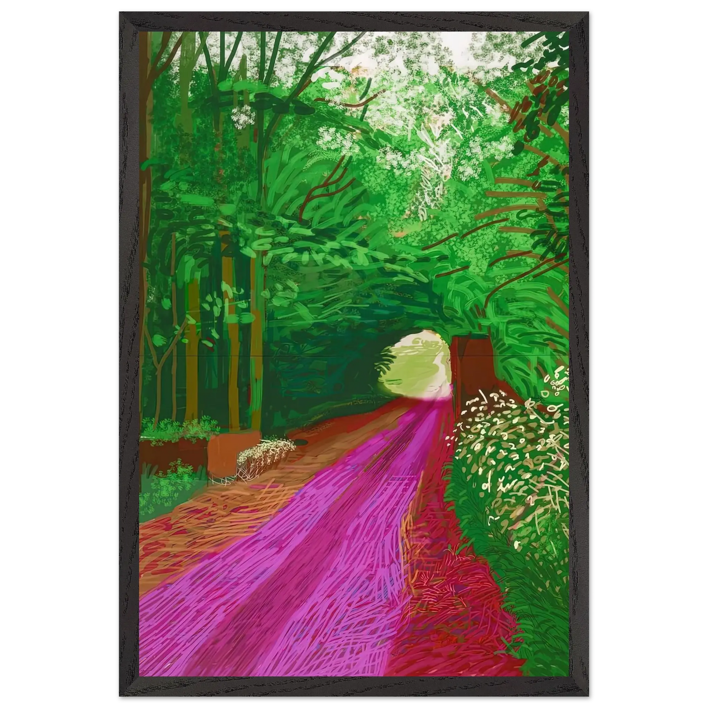 David Hockney - David Hockney Wall art - 40x50 cm / 16x20 inches - Premium Wooden Framed Poster With Fine Art Paper - Wood frame