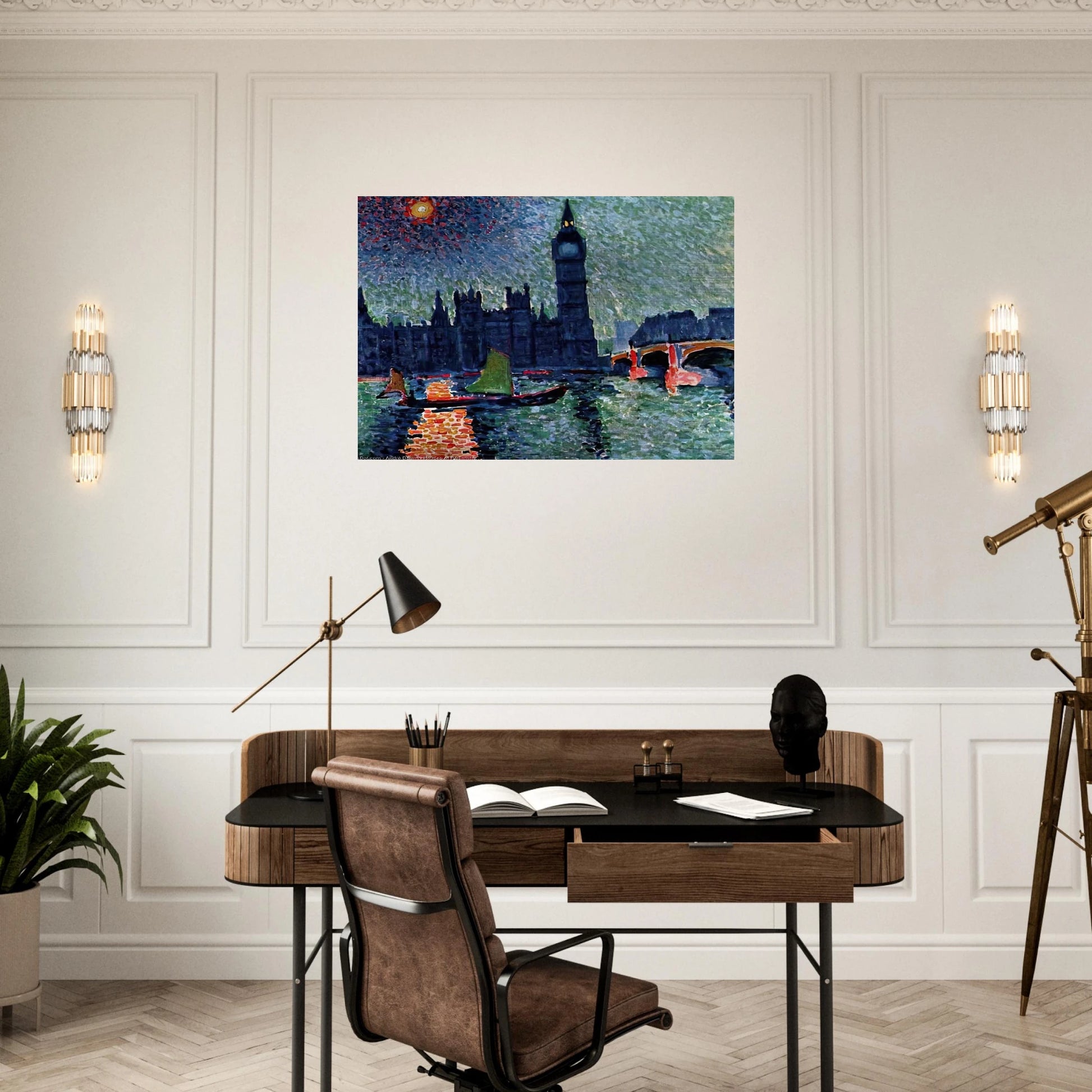 THE PALACE OF WESTMINSTER 1907 - Andre Derain Brushed Aluminum Print - 70x100 cm / 28x40 inches | Andre Derain Aluminum Print | Andre Derain Prints