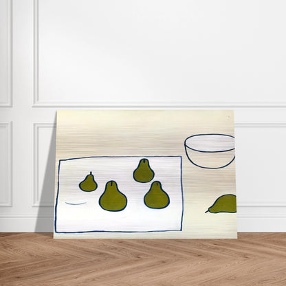 Five Pears - 1976 - William Scott Brushed Aluminum Print - 70x100 cm / 28x40 inches | William Scott Aluminum Print | William Scott Prints