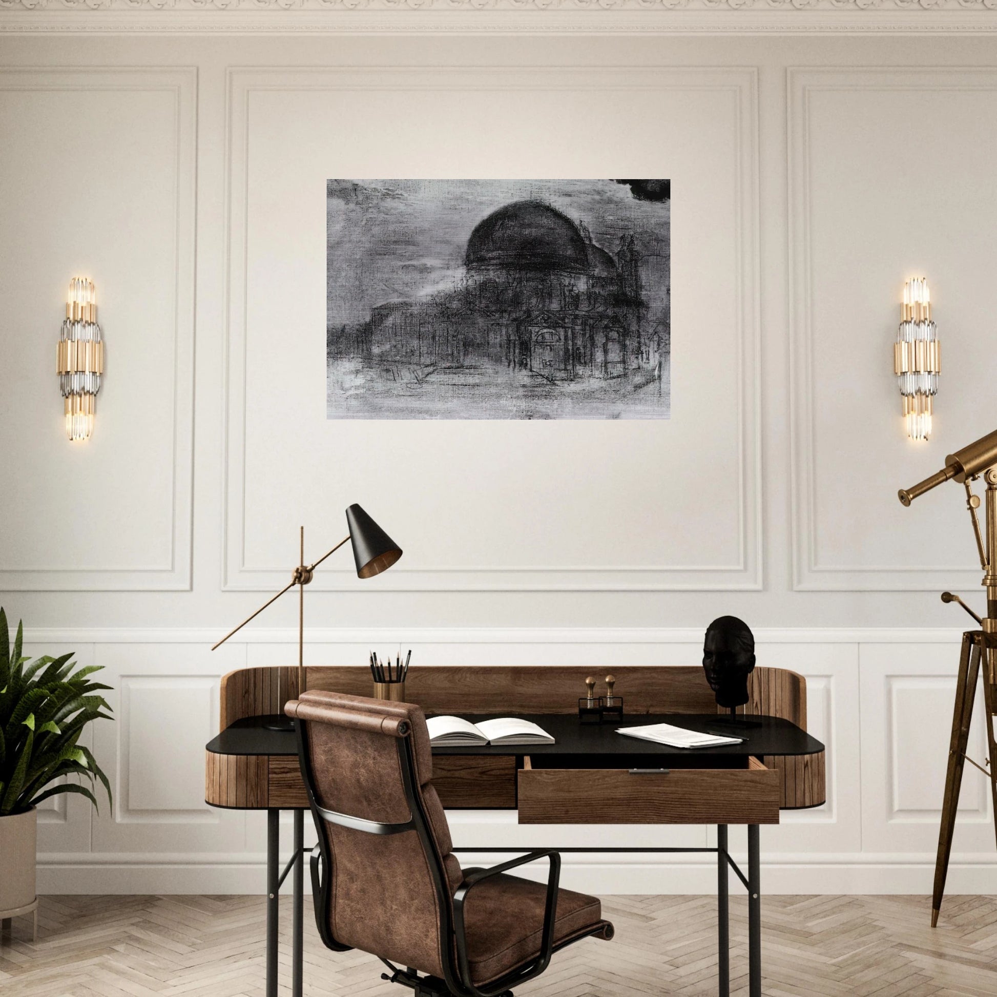 CATHEDRAL UNFINISHED - Salvador Dali Brushed Aluminum Print - 70x100 cm / 28x40 inches | Salvador Dali Aluminum Print | Salvador Dali Prints
