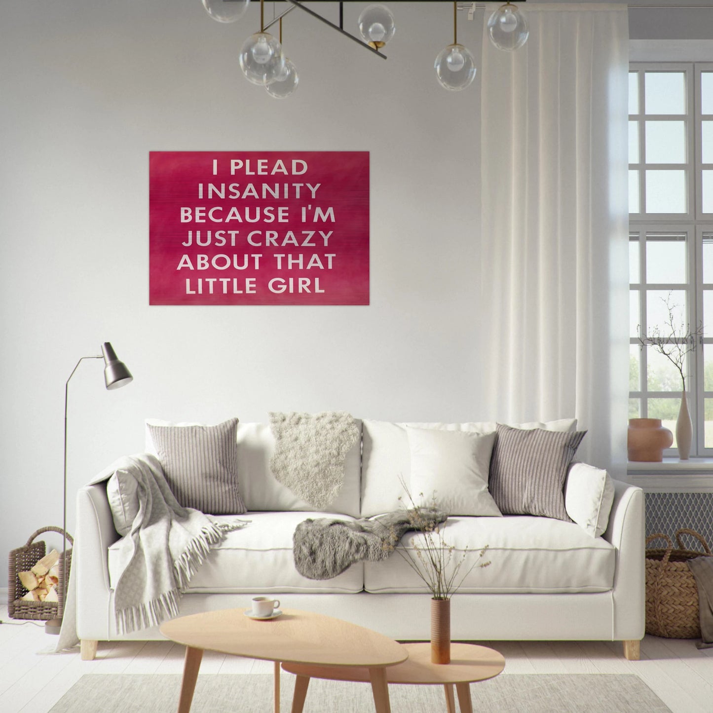 I PLEAD INSANITY BECAUSE I M JUST CRAZY ABOUT THAT GIRL 1976 - Edward Ruscha Brushed Aluminum Print - 70x100 cm / 28x40 inches | Edward Ruscha Aluminum Print | Edward Ruscha Prints