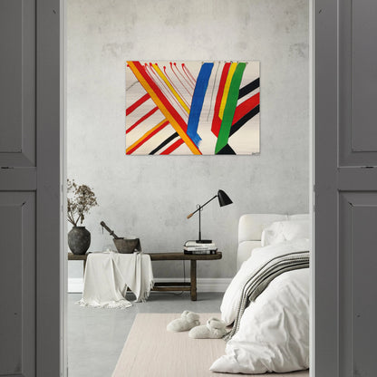 THE GREEN STRIPE 1963 - Alexander Calder Brushed Aluminum Print - 70x100 cm / 28x40 inches | Alexander Calder Aluminum Print | Alexander Calder Prints