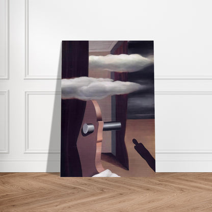 THE CATAPULT OF DESERT 1926 - Rene Magritte Brushed Aluminum Print - 70x100 cm / 28x40 inches | Rene Magritte Aluminum Print | Rene Magritte Prints