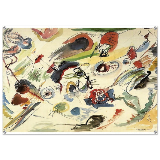 UNTITLED FIRST ABSTRACT WATERCOLOR 1910 - Wassily Kandinsky Acrylic Print - 70x100 cm / 28x40″ inches | Wassily Kandinsky Wall Art | Wassily Kandinsky Prints