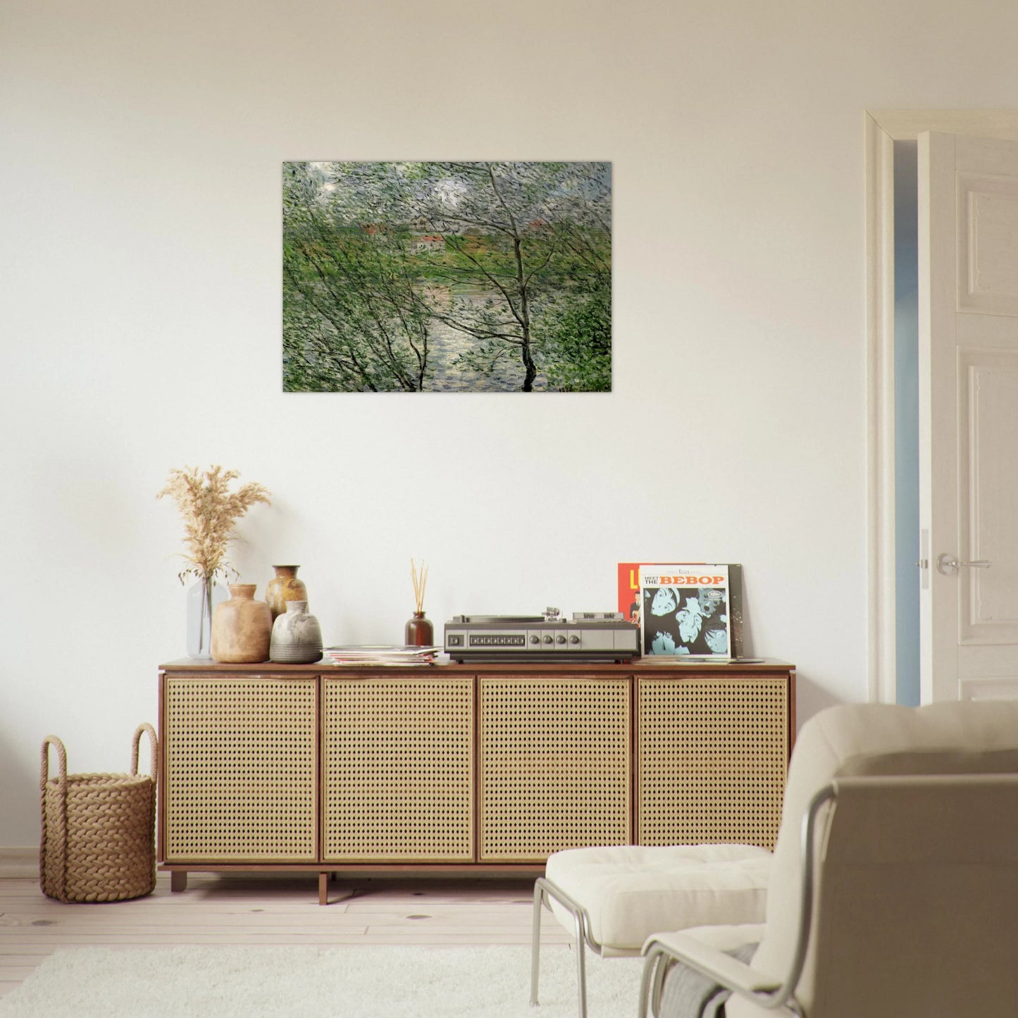 The Isle Grande-Jatte on the Siene - claude monet Brushed Aluminum Print - 70x100 cm / 28x40 inches | claude monet Aluminum Print | claude monet Prints