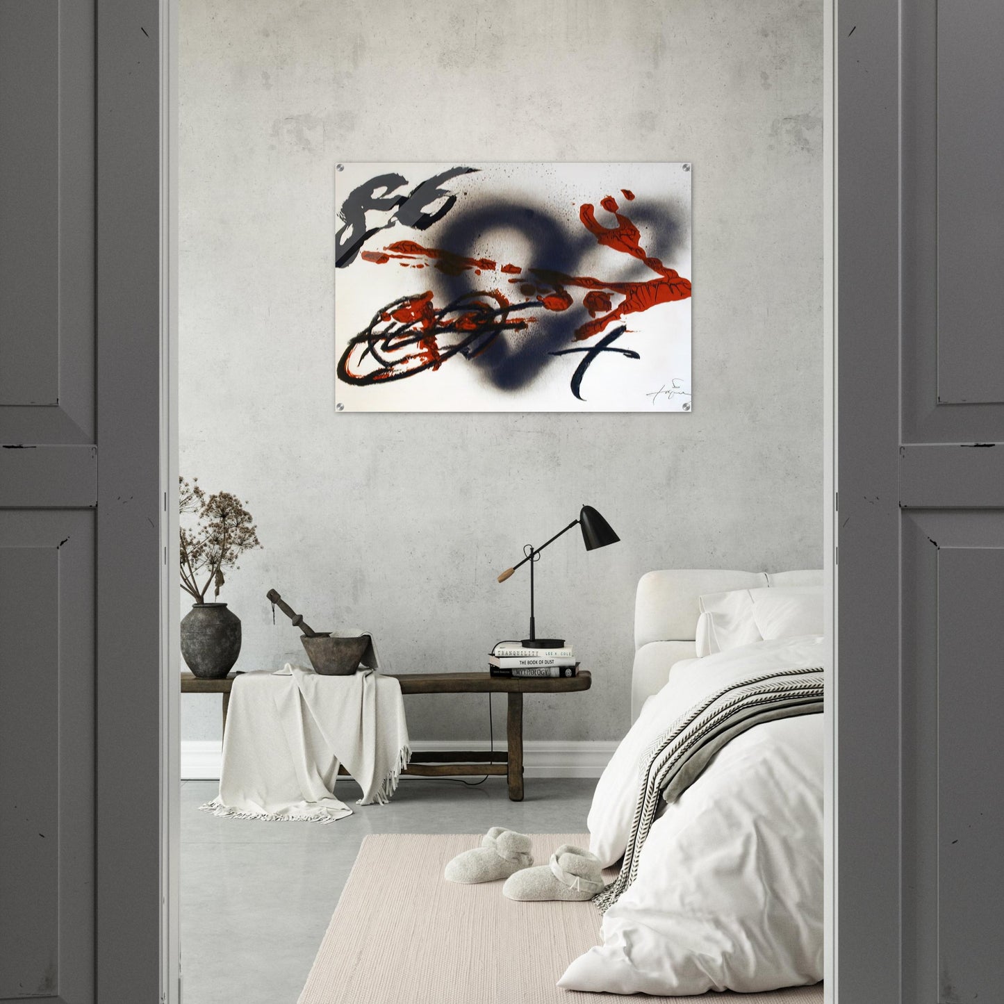 COEUR ET FLECHE 1985 - Antoni Tapies Acrylic Print - 70x100 cm / 28x40″ inches | Antoni Tapies Wall Art | Antoni Tapies Prints