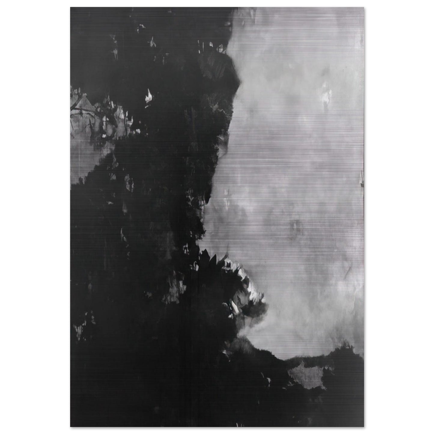 Untitled Black Painting - 1950 - Edward Corbett Brushed Aluminum Print - 70x100 cm / 28x40 inches | Edward Corbett Aluminum Print | Edward Corbett Prints