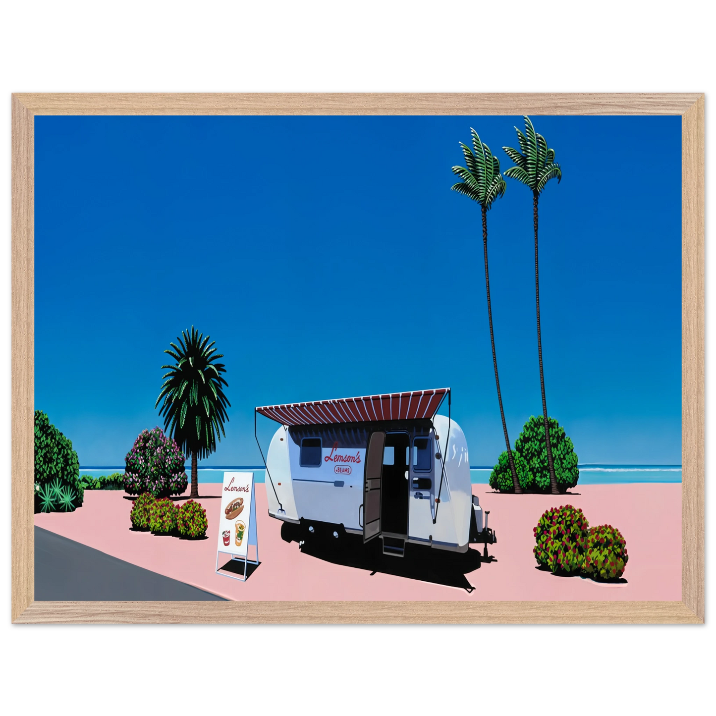 Hiroshi Nagai - Lemson's Beams Wall Art - 60x80 cm / 24x32 inches - Premium Wooden Framed Poster With Fine Art Paper - Black frame