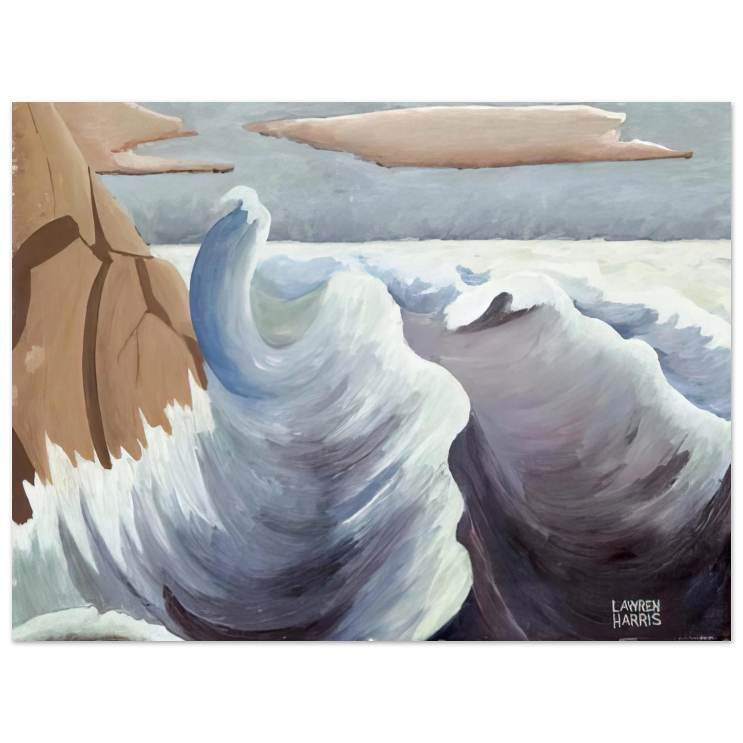 Lawren Harris - Shoreline - Art Nouveau Modern  75x100 cm / 30x40inches Fine Art Poster