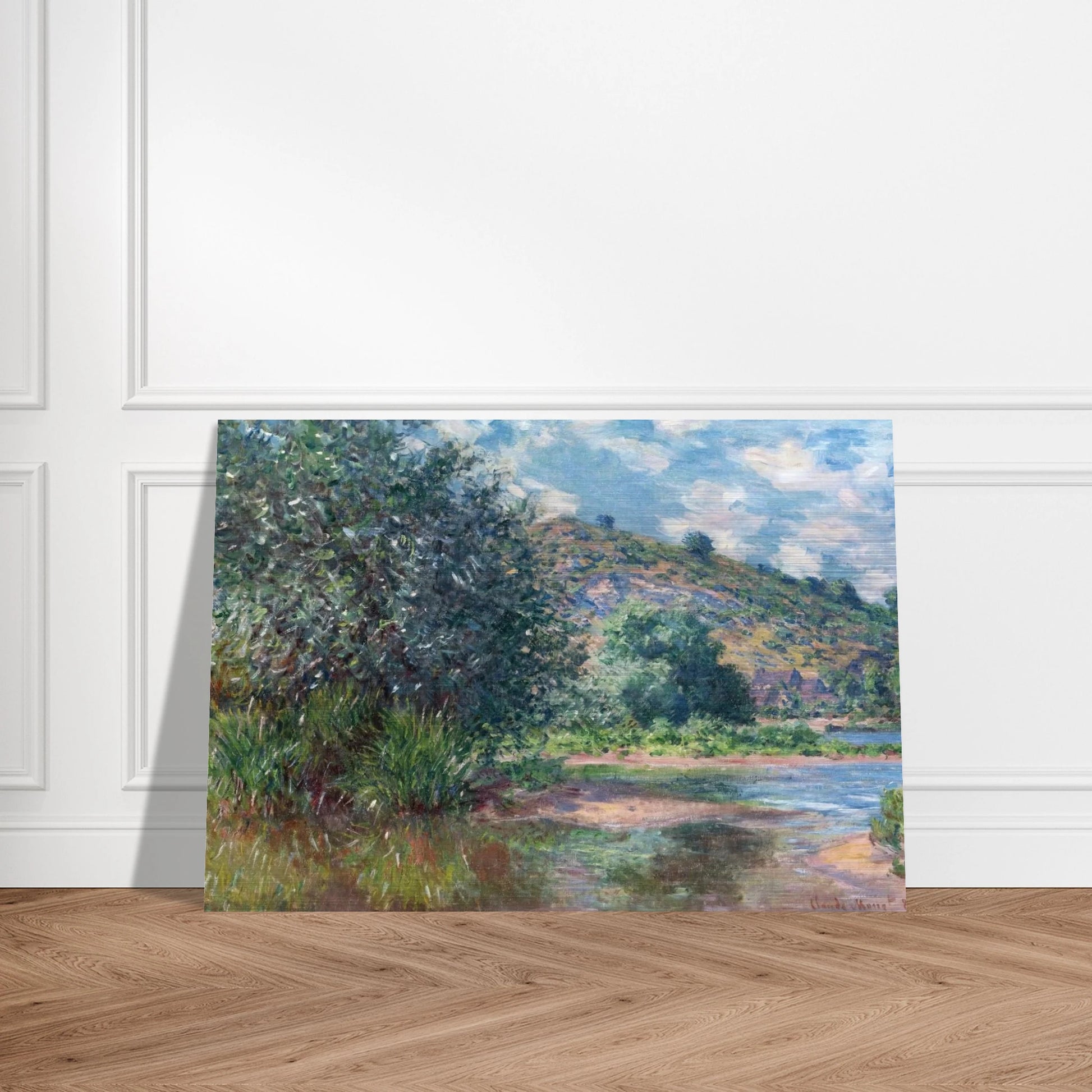 Landscape at Port-Villez - claude monet Brushed Aluminum Print - 70x100 cm / 28x40 inches | claude monet Aluminum Print | claude monet Prints