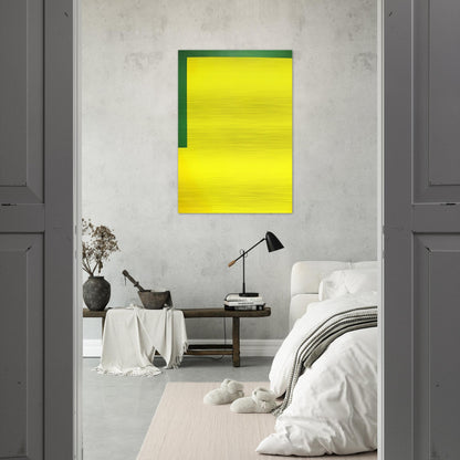 More yellow, less green - 1989 - Carmen Herrera Brushed Aluminum Print - 70x100 cm / 28x40 inches | Carmen Herrera Aluminum Print | Carmen Herrera Prints