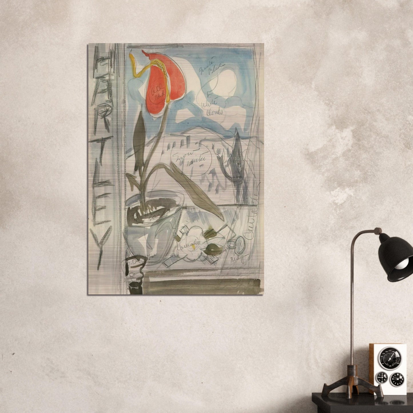 Study for Poster Portrait Marsden Hartley - 1924 - Charles Demuth Brushed Aluminum Print - 70x100 cm / 28x40 inches | Charles Demuth Aluminum Print | Charles Demuth Prints