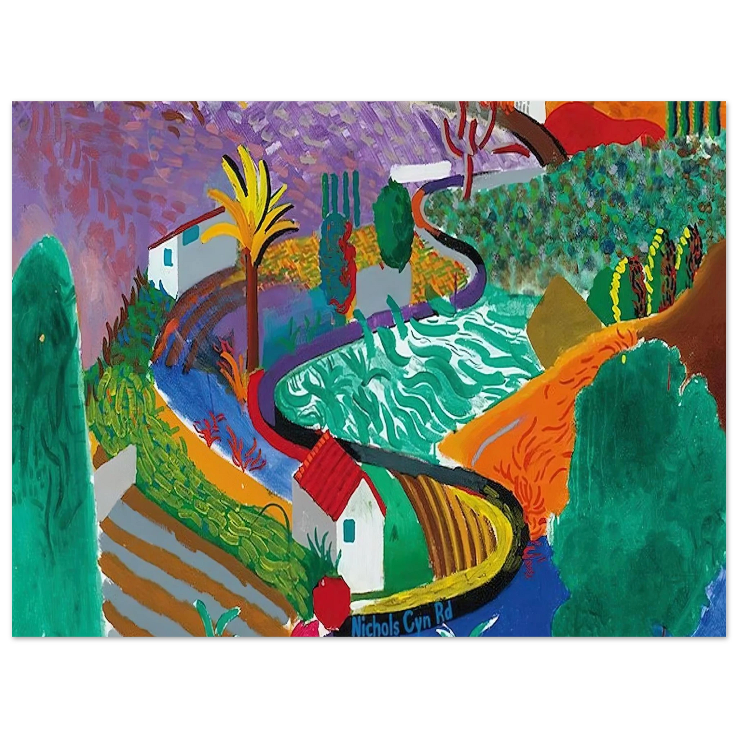 David Hockney - David Hockney Wall art - 40x50 cm / 16x20 inches - Premium Wooden Framed Poster With Fine Art Paper-canvas - Black frame