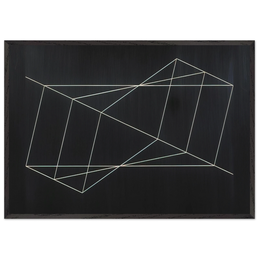 TWISTED BUT STRAIGHT 1948 - Josef Albers 70x100 cm / 28x40 inches Framed Art Print – Black Wooden Frame