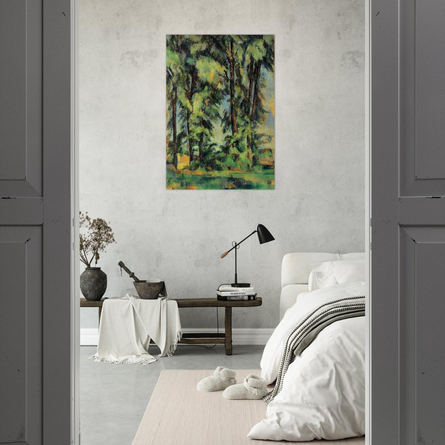 Large Trees at Jas de Bouffan - Paul Cézanne Brushed Aluminum Print - 70x100 cm / 28x40 inches | Paul Cézanne Aluminum Print | Paul Cézanne Prints