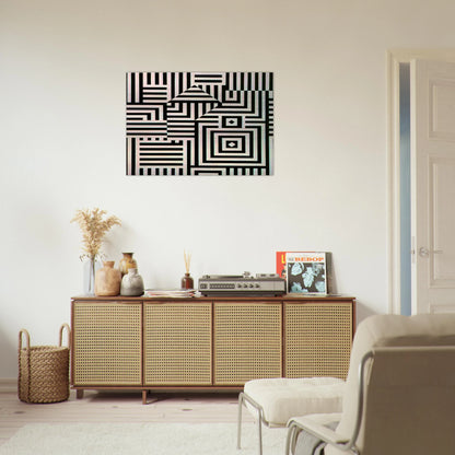 Riu-Kiu-C - 1960 - Victor Vasarely Brushed Aluminum Print - 70x100 cm / 28x40 inches | Victor Vasarely Aluminum Print | Victor Vasarely Prints