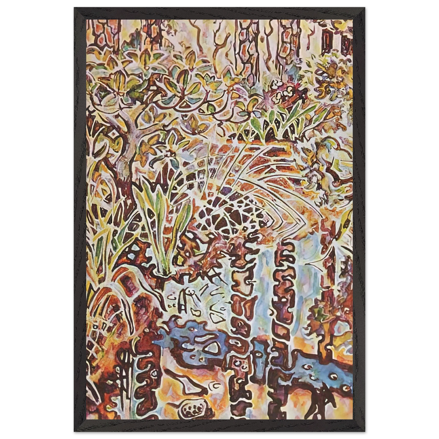 Walter Inglis Anderson - Walter Anderson Wall art - 27x35 cm / 11x14 inches - Premium Wooden Framed Poster With Fine Art Paper-canvas - Black frame