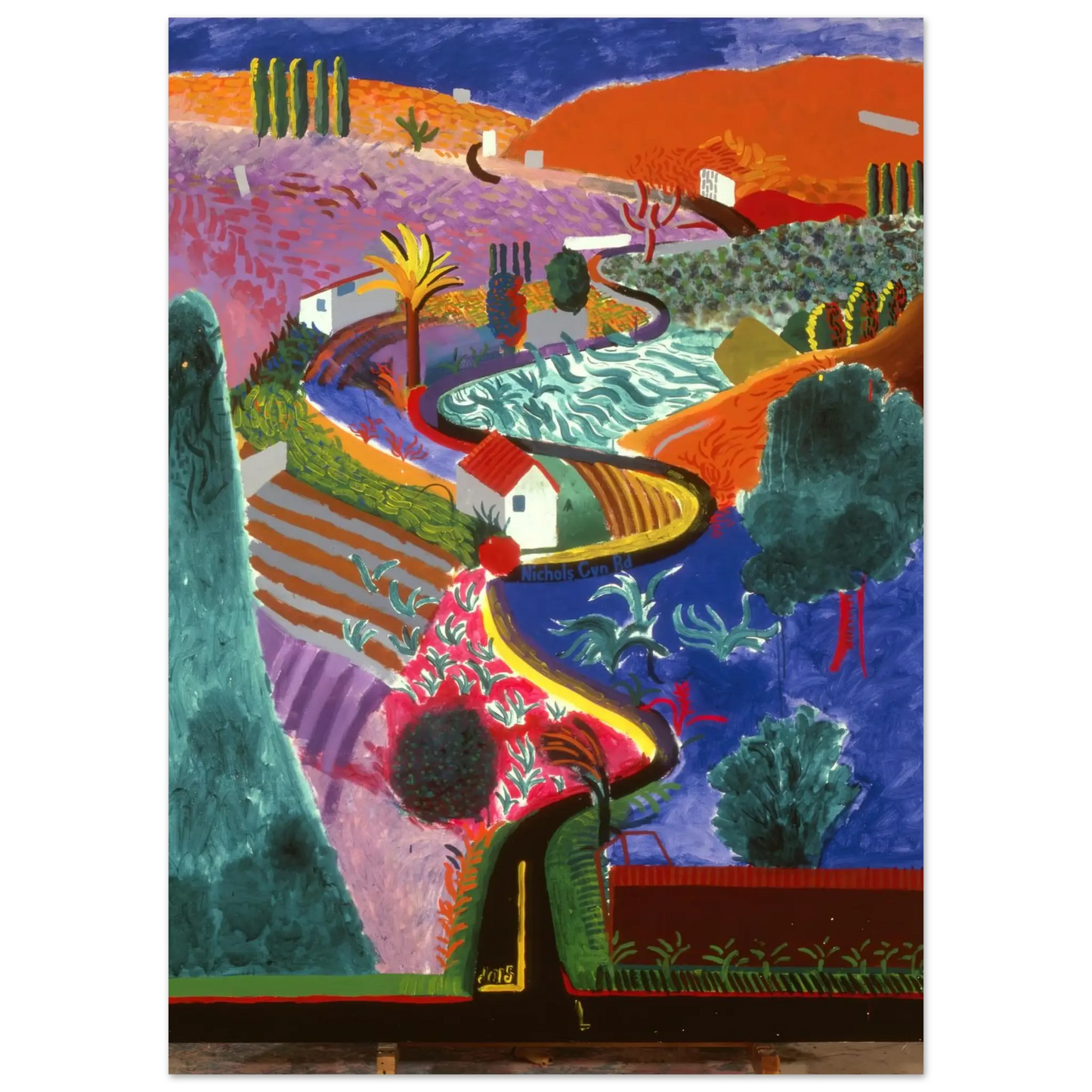 David Hockney - David Hockney Wall art - A1 (59.4 x 84.1  cm) - Premium Wooden Framed Poster With Fine Art Paper - Wood frame
