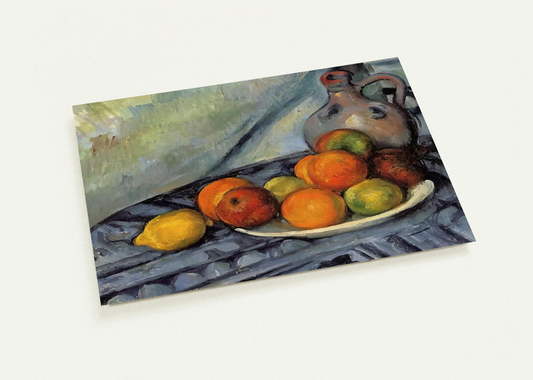 Fruit and Jug on a Table By Paul Cézanne Pack of 10 Post Cards | Paul Cézanne Post Cards | A6 (10.5 x 14.8 cm) - 4.1 x 5.8 inches