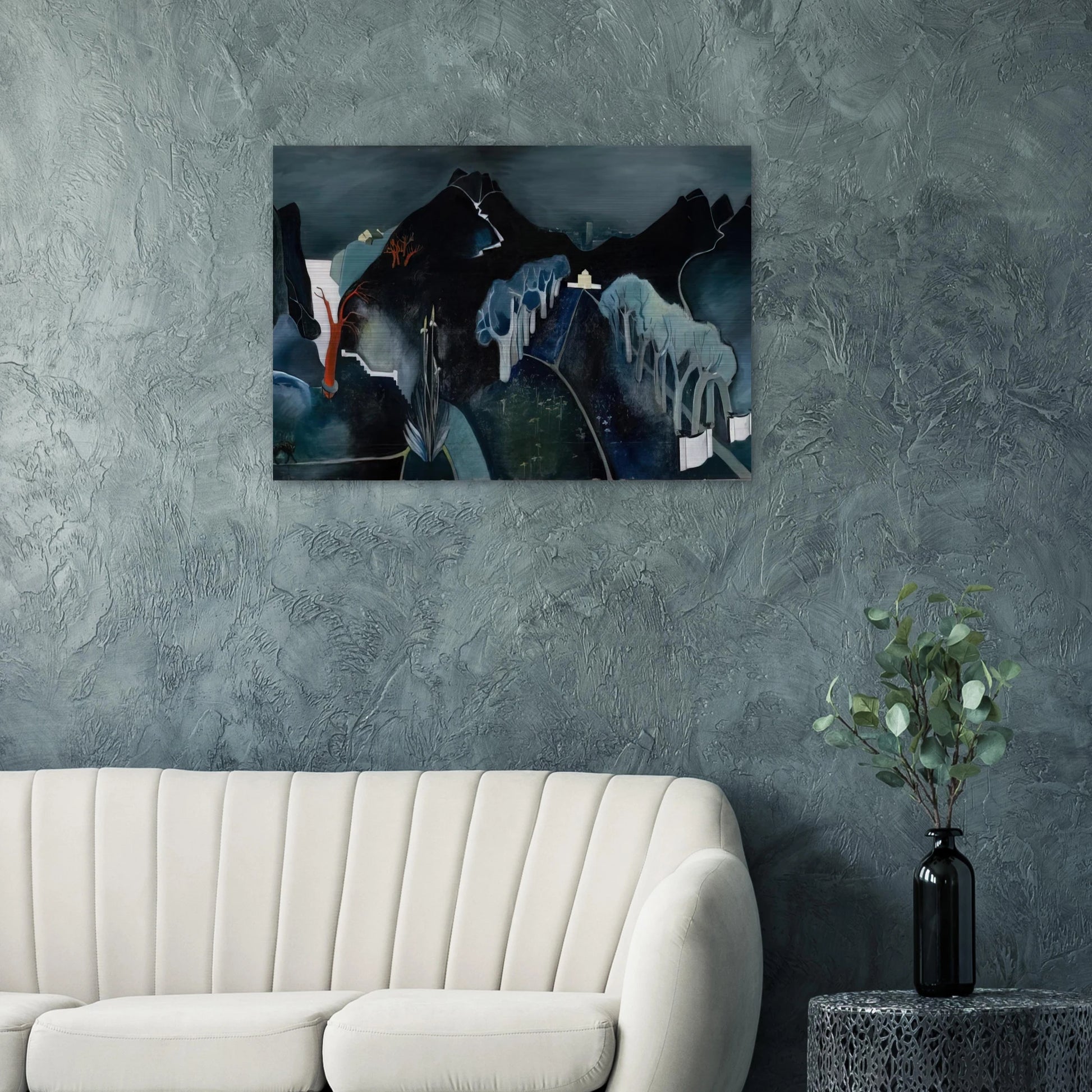 Mysterious Landscape - 1930 - Tove Jansson Brushed Aluminum Print - 70x100 cm / 28x40 inches | Tove Jansson Aluminum Print | Tove Jansson Prints