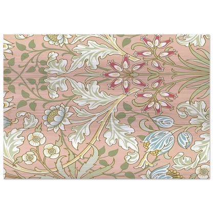 WALLPAPER HYACINTH PATTERN 480 1917 - William Morris Brushed Aluminum Print - 70x100 cm / 28x40 inches | William Morris Aluminum Print | William Morris Prints