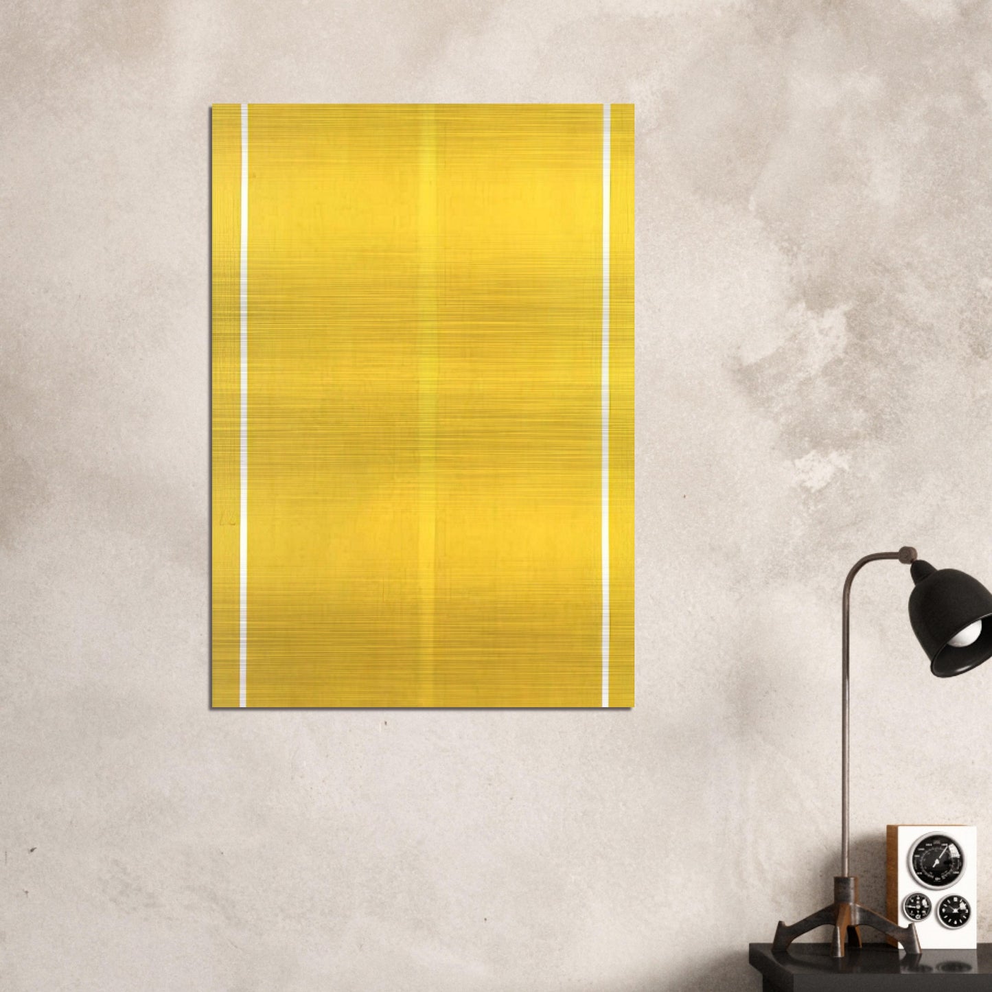 Yellow Painting - Barnett Newman Brushed Aluminum Print - 70x100 cm / 28x40 inches | Barnett Newman Aluminum Print | Barnett Newman Prints