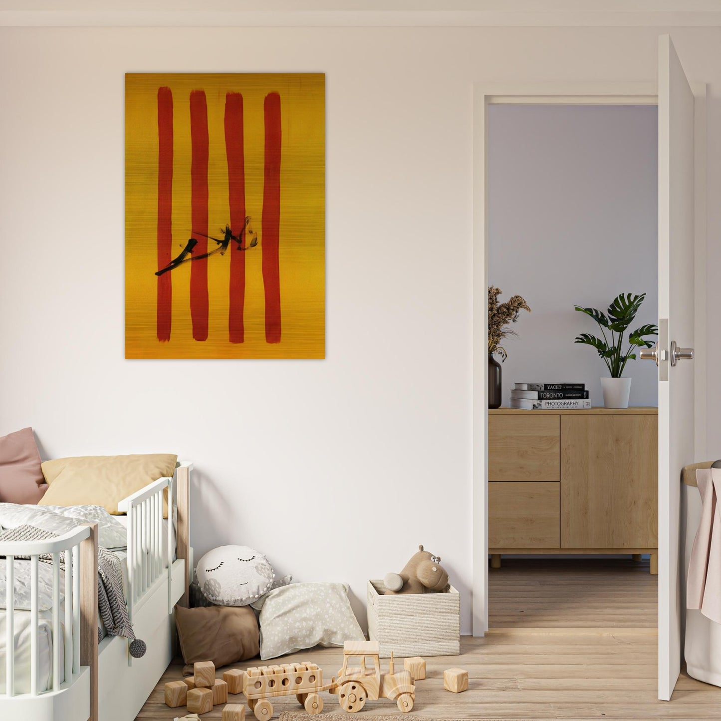 THE DALINIAN SENYERA CATALONIAN NATIONAL FLAG - Salvador Dali Brushed Aluminum Print - 70x100 cm / 28x40 inches | Salvador Dali Aluminum Print | Salvador Dali Prints