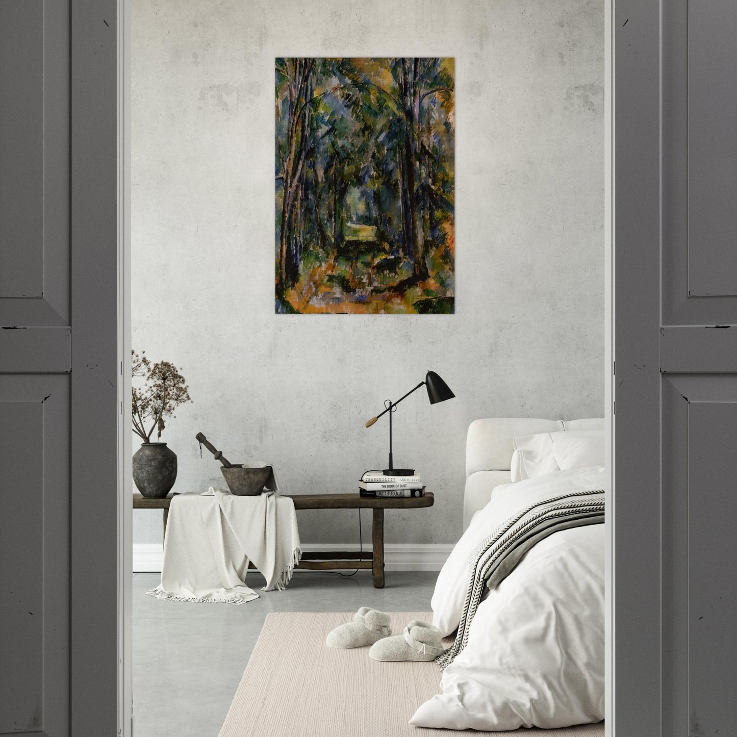 The Alley at Chantilly - Paul Cézanne Brushed Aluminum Print - 70x100 cm / 28x40 inches | Paul Cézanne Aluminum Print | Paul Cézanne Prints
