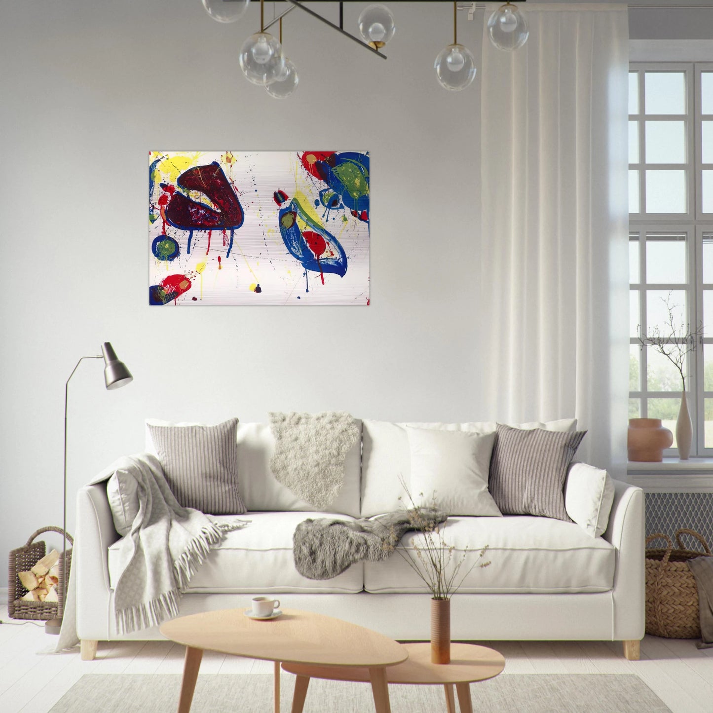 Heart Stone - Sam Francis Brushed Aluminum Print - 70x100 cm / 28x40 inches | Sam Francis Aluminum Print | Sam Francis Prints